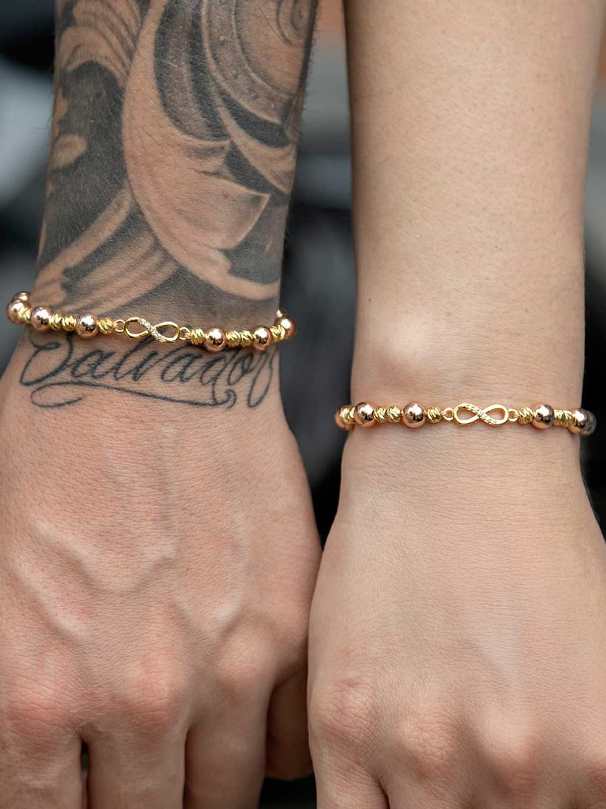 2 Manillas infinito rose