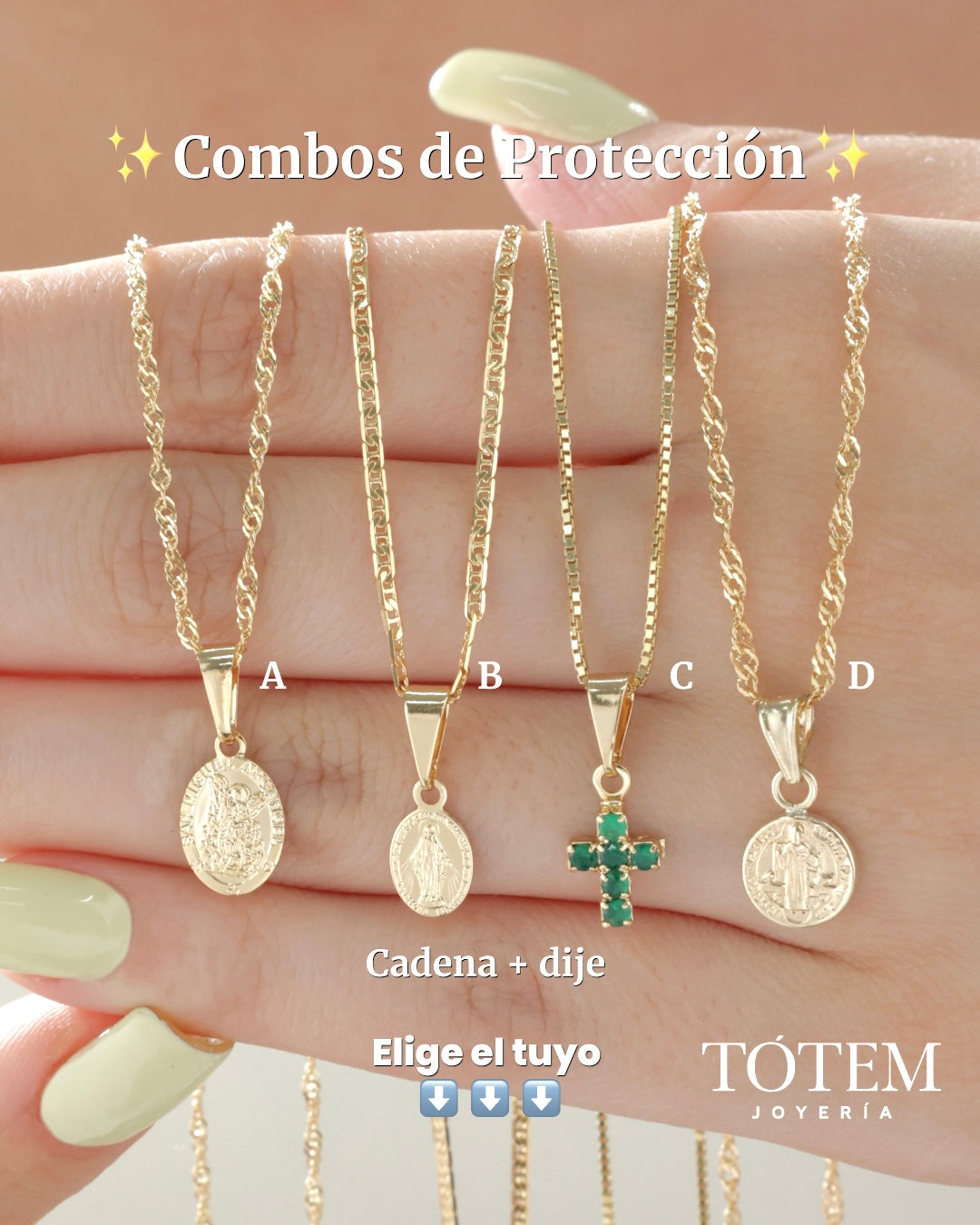 Combo Cadena + dije de protección