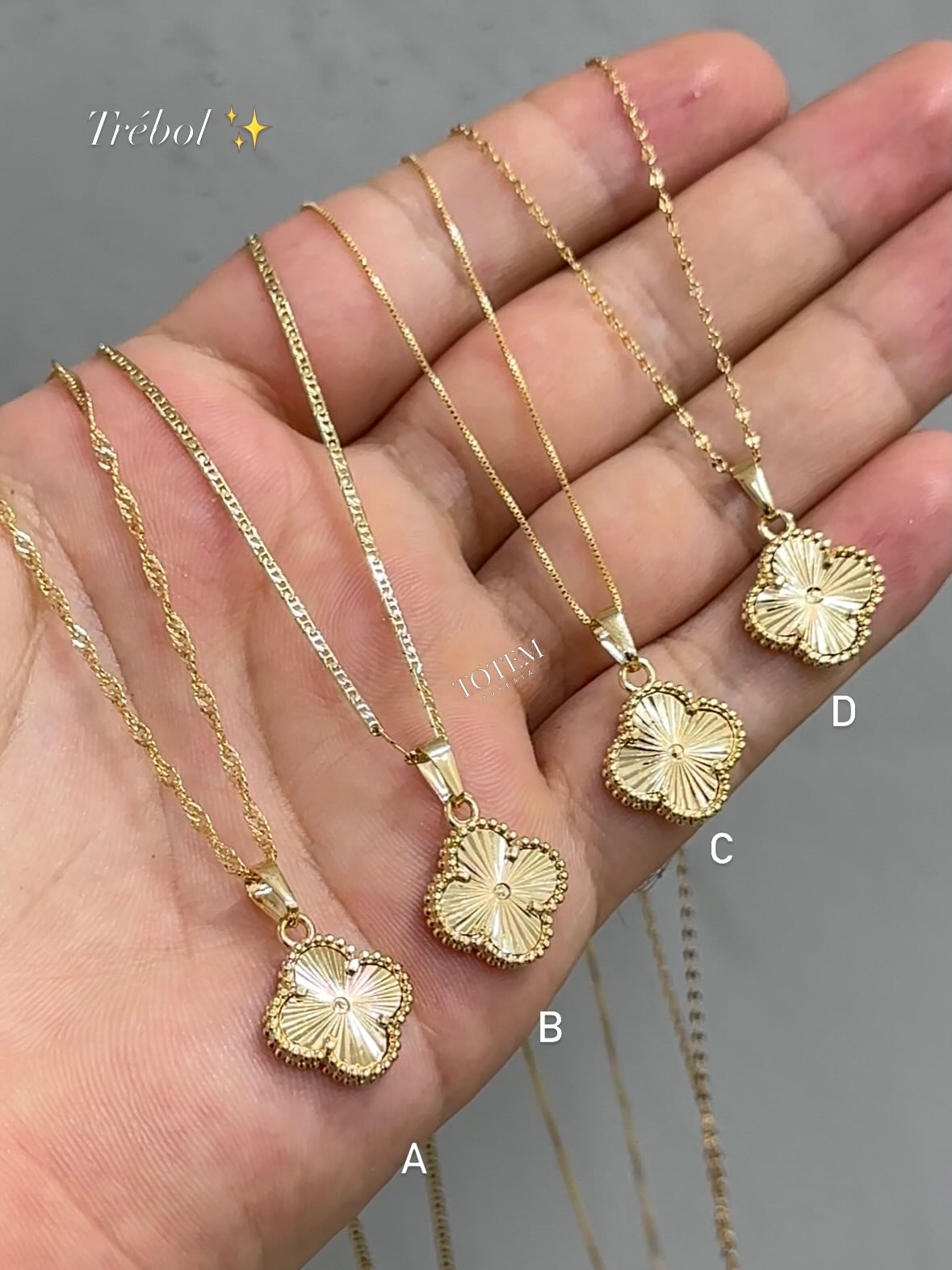 Combos Trébol Dorado Diamantado