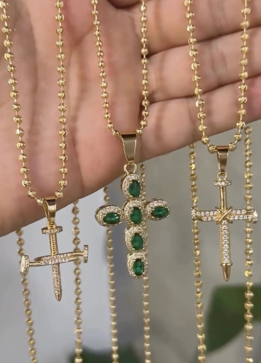 Dije Cruz Clavos Circonias Grande