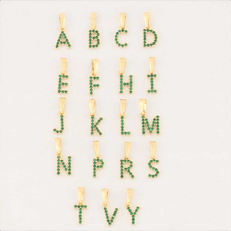 Dije Letras Zircones 8mm