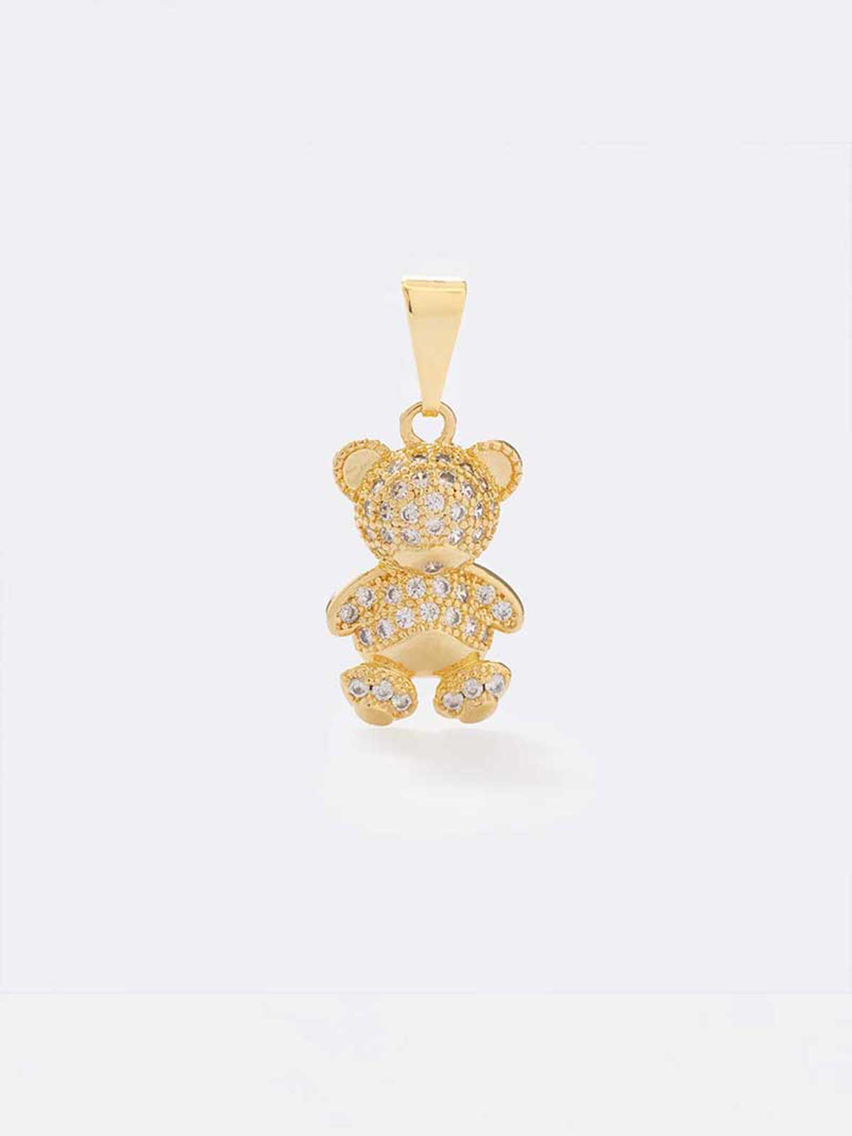 Combo cadena caracol 45cm + Dije Bear + Aretes Osito
