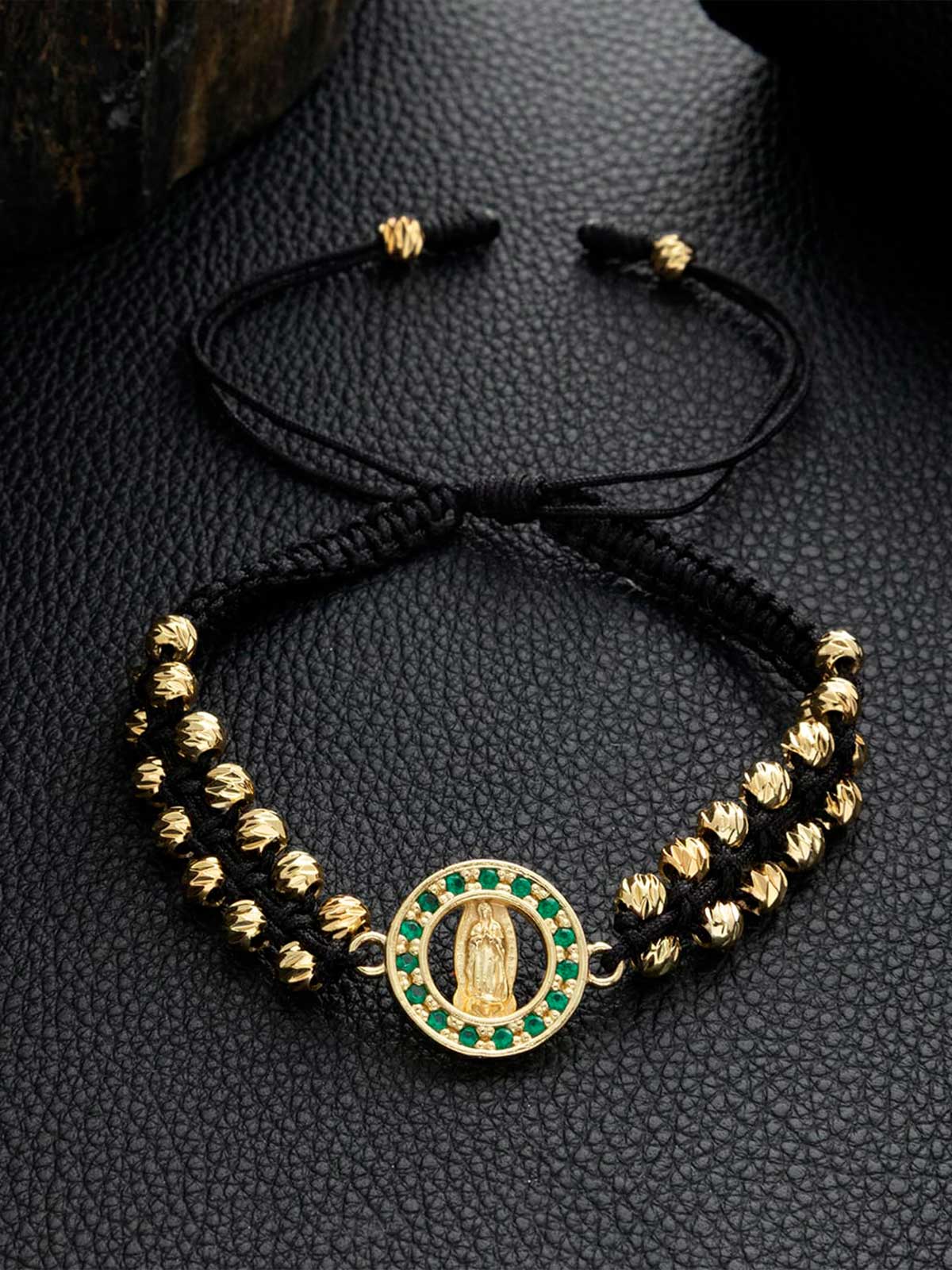 Manilla Guadalupe circonias doble carril diamantada 4mm