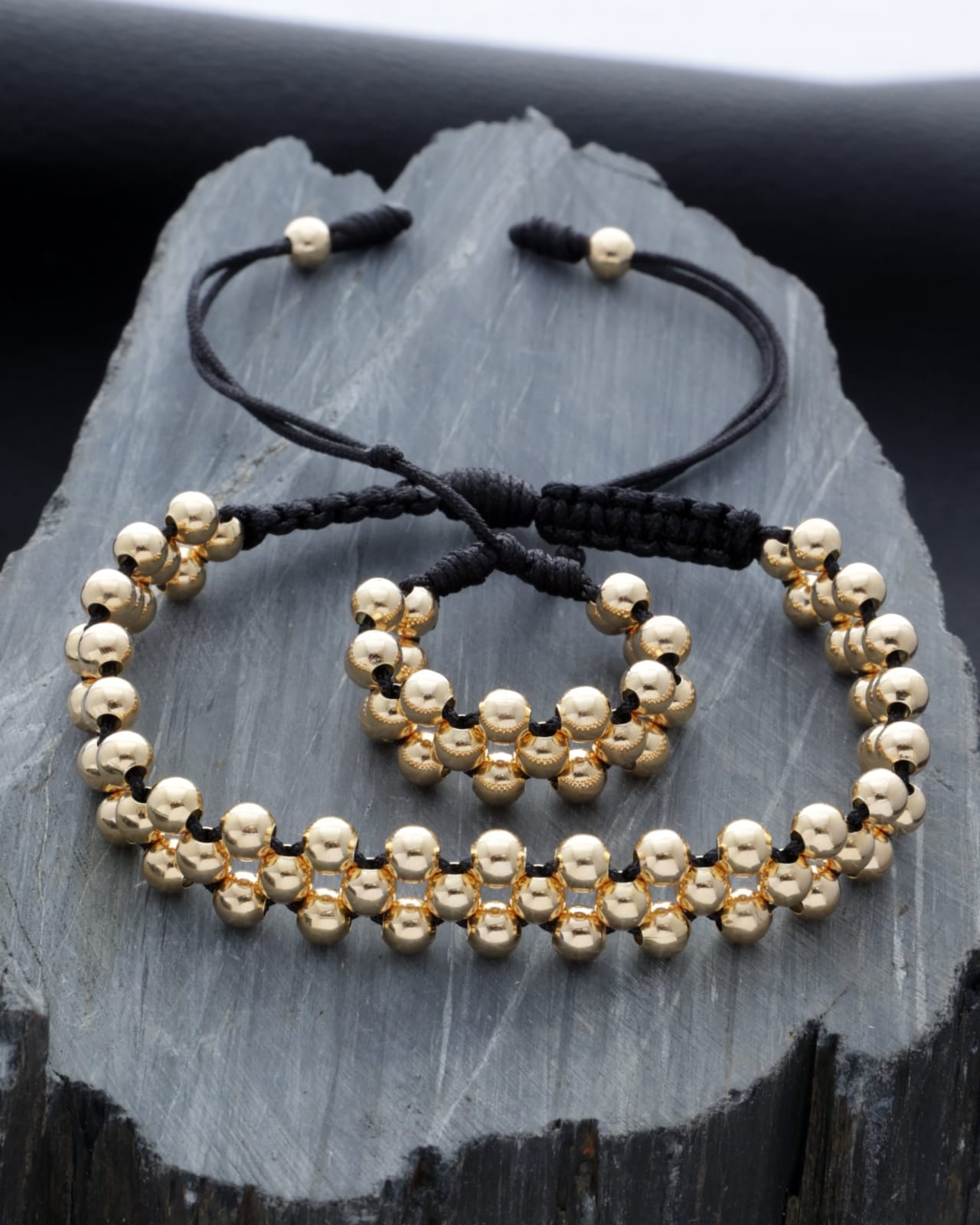 Combo Manilla+anillo tejido tres carriles