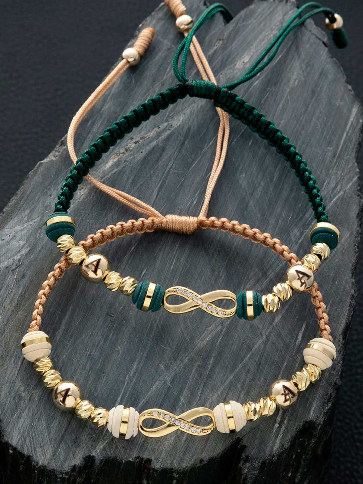 2 Manillas amor infinito + Empaque personalizado