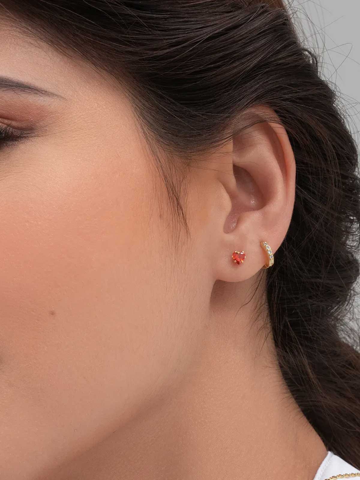 Arete Topo Circonia Corazón