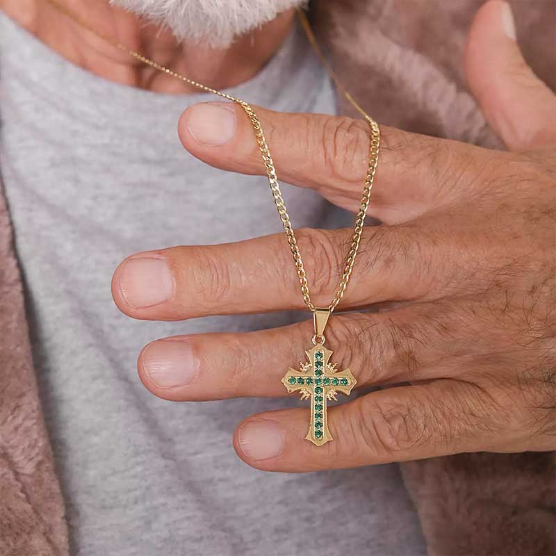 Dije Cruz Sagrada Circonias