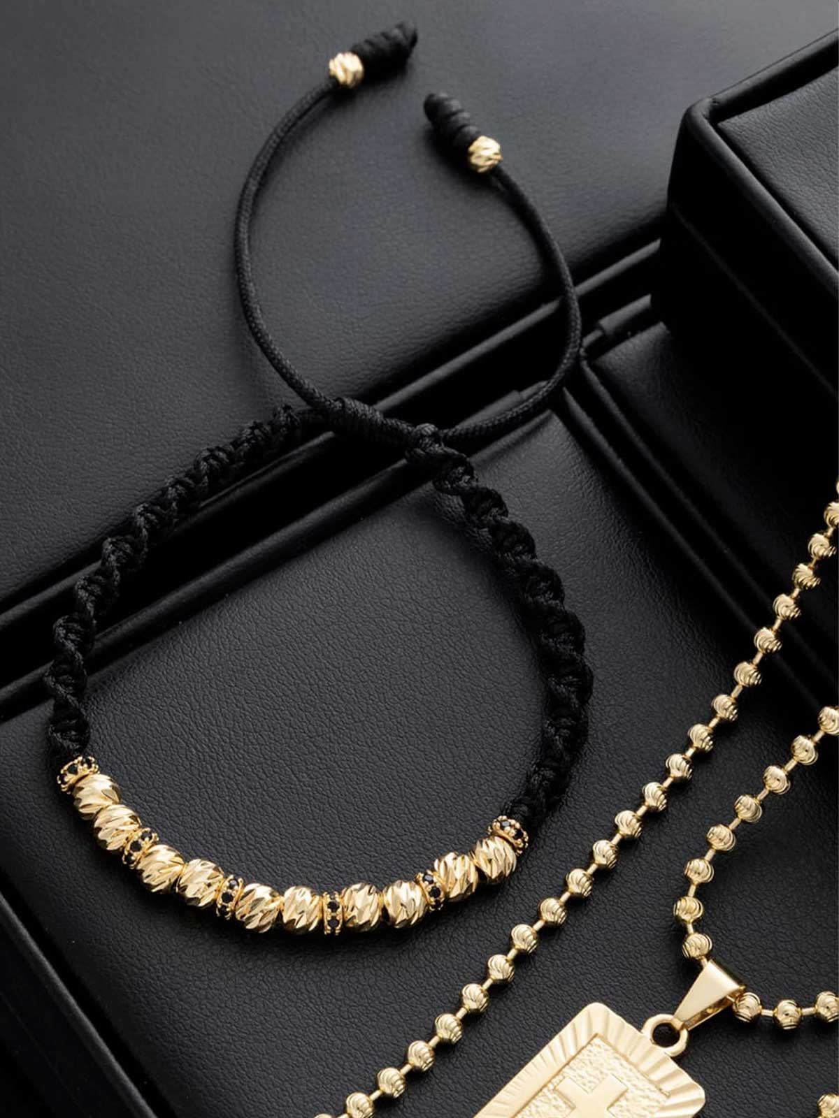 Manilla ADN Diamantada 5mm con circonias negras