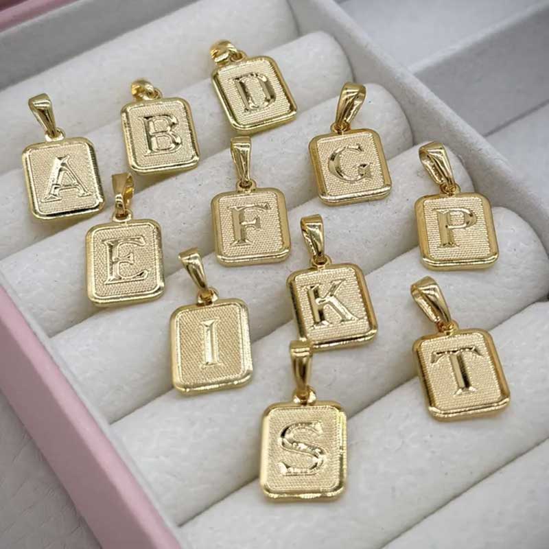Dije Placa Letras 19*10mm