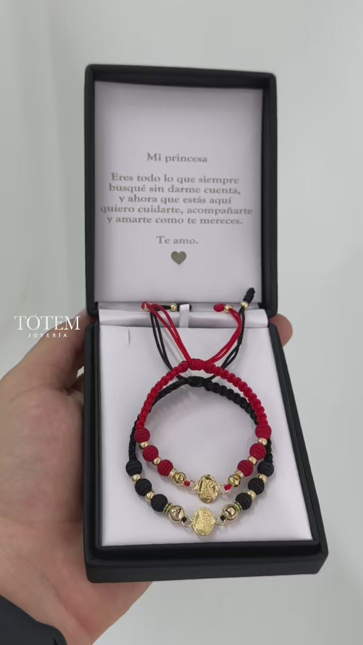 2 Manillas San Miguel Iniciales + Empaque personalizado