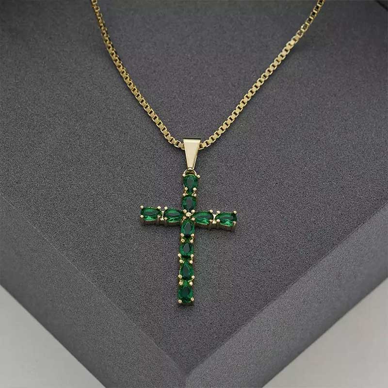 Dije Cruz Emerald