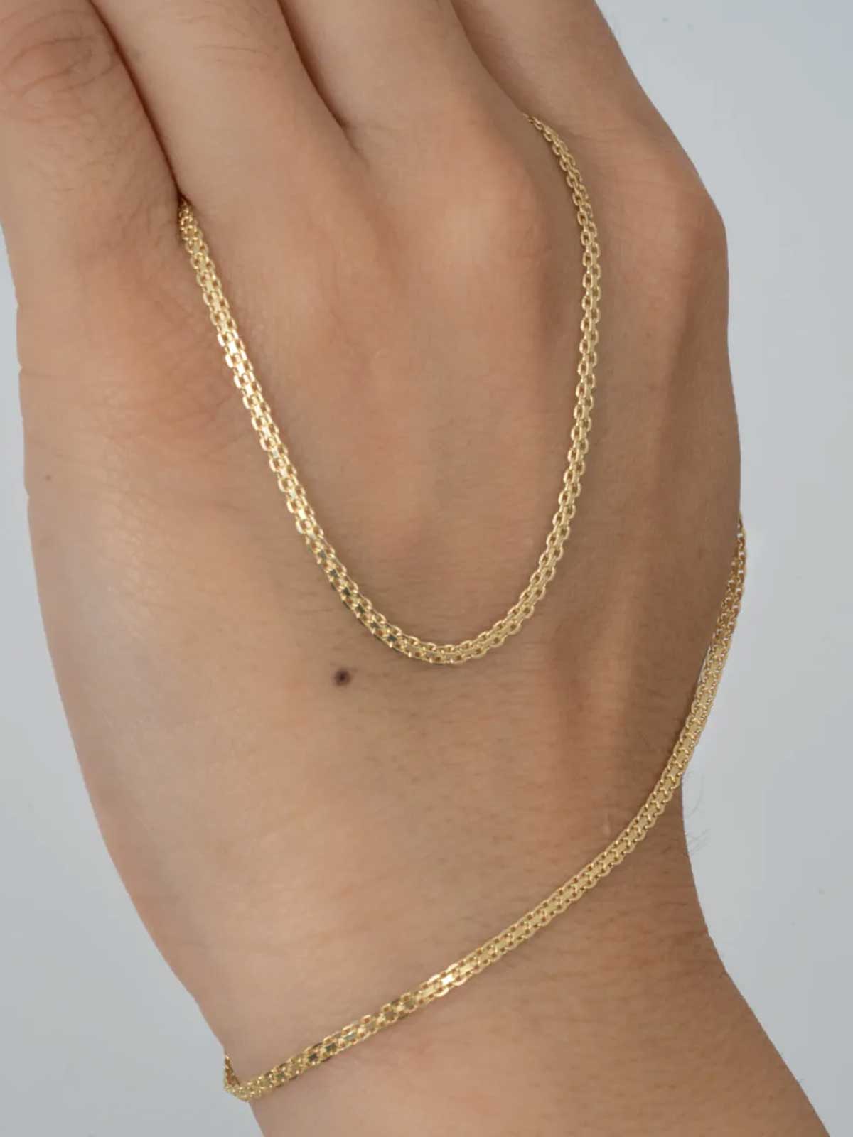 Combo Cadena T.Chino 45cm + Dije Luxe + Aretes Majestic G
